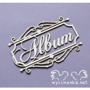 Tekturka Wycinanka Loveliness - Ramka ze słowem Album